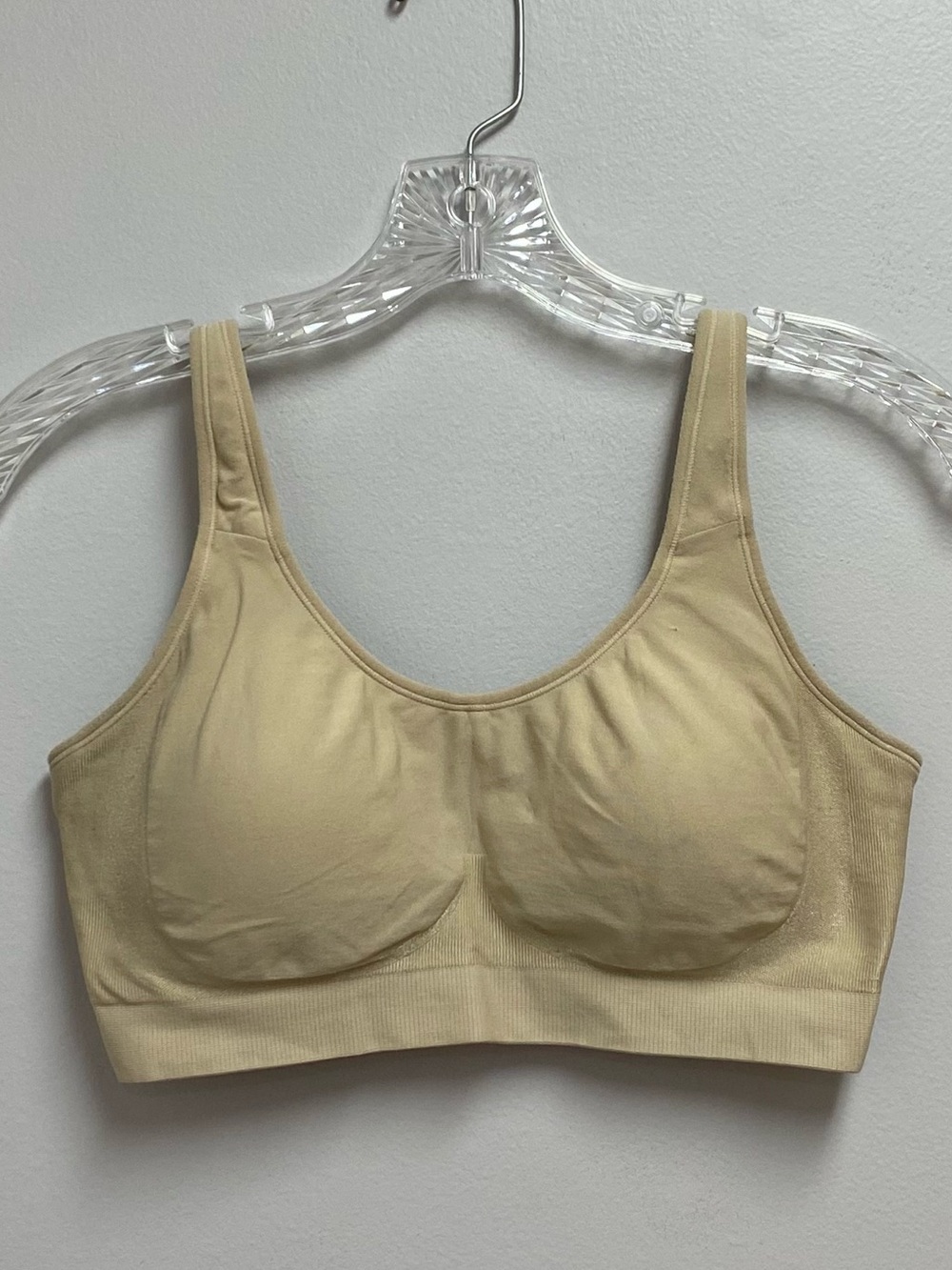 Body & Bra soft beige wireless bra size medium 34C/D
